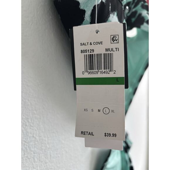 Salt + Cove V Neck One Piece Swimsuit Sexy Cut Out O-Ring Size L NEW - Picture 4 of 4